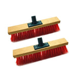 Brush, Wood Head, Hard Bristles, 60 cm, Red