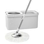 Dry Mop Set, Polyester, with Steel Frame and Rod, 80 cm, White, All Steel