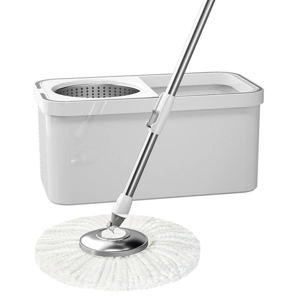 Dry Mop Set, Polyester, with Steel Frame and Rod, 80 cm, White, All Steel