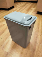 Dust Bin, Plastic, Rectangular, Push Top, 15L, Grey