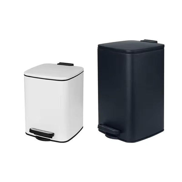Dust Bin, Plastic, Rectangular, Push Top, 30 L, Grey