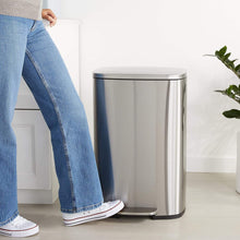 Dust Bin, Steel, Pedal Type, 50L, Brushed Finishing