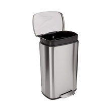 Dust Bin, Steel, Pedal Type, 50L, Brushed Finishing