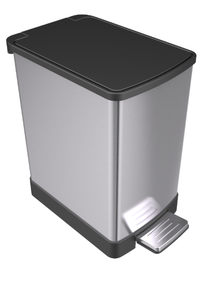 Dust Bin, Steel, Rectangle, Pedal Type, 12L