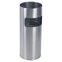 Dust Bin, Steel, Round, Ashtray Top , 30 x 61 cm, Silver