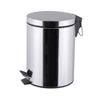 Dust Bin, Plastic, Round, Center Pedal, with Bucket, Basket, Handle , 8L, Grey