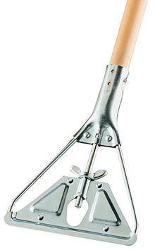 Handle Set, Polished Wood Handle with Butterfly Steel Clamp