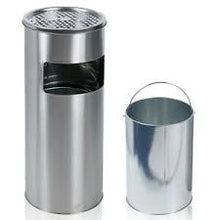 Dust Bin, Stainless Steel, Round, Ash Tray Top, 30 cm Wide